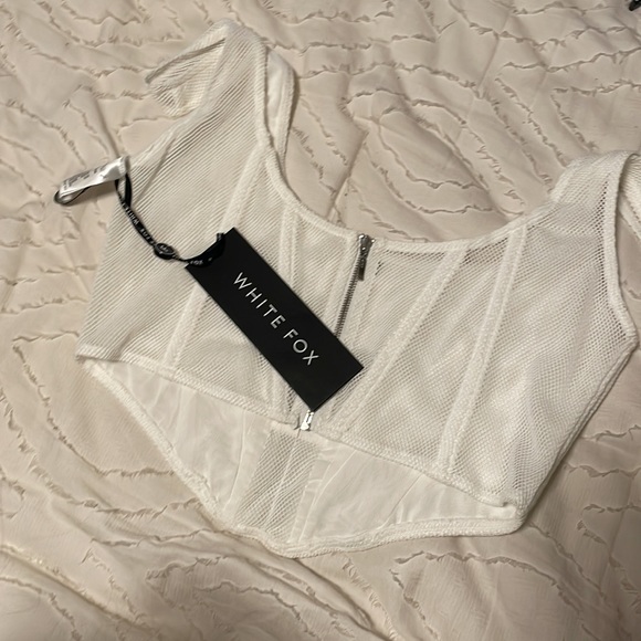 NWT white fox corset top! - Picture 2 of 2